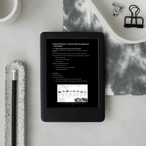 Mockup seo for beginners e-book